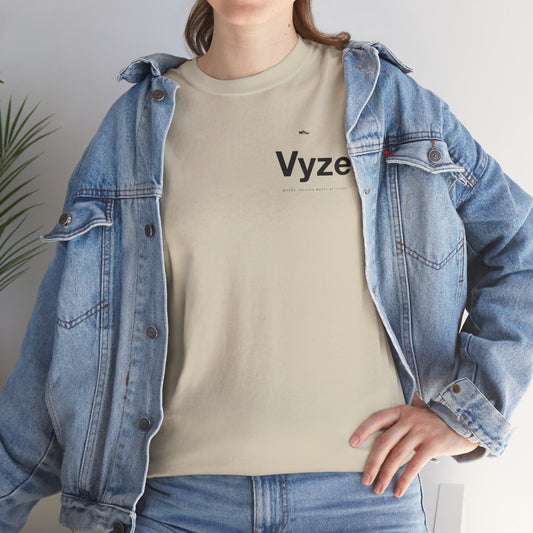 Vyze Logo Tee — Minimal White Graphic T-Shirt