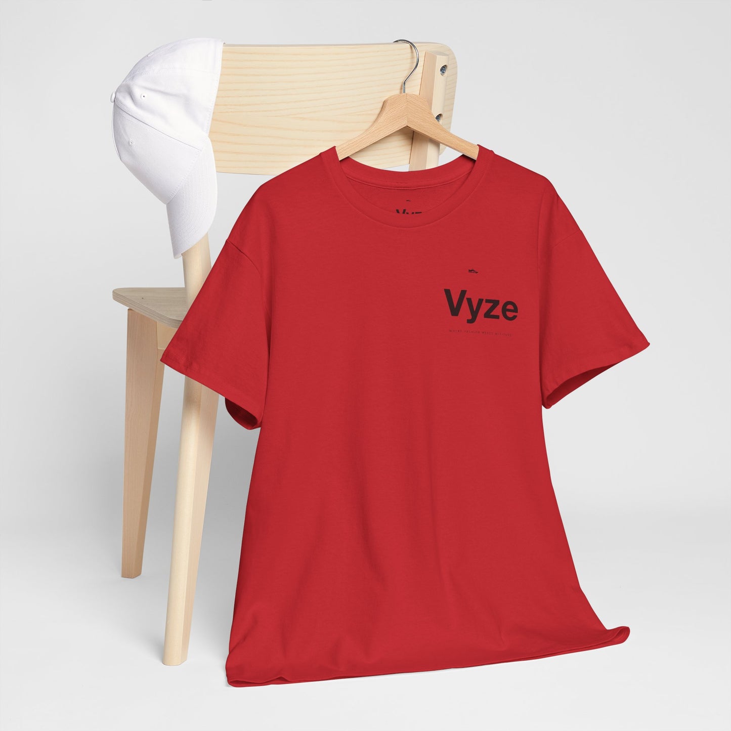 Vyze Logo Tee — Minimal White Graphic T-Shirt