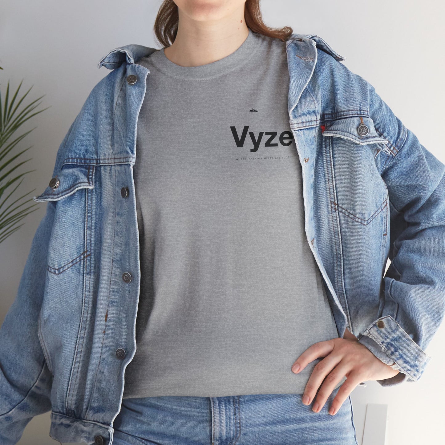 Vyze Logo Tee — Minimal White Graphic T-Shirt