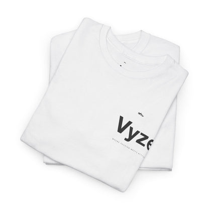 Vyze Logo Tee — Minimal White Graphic T-Shirt