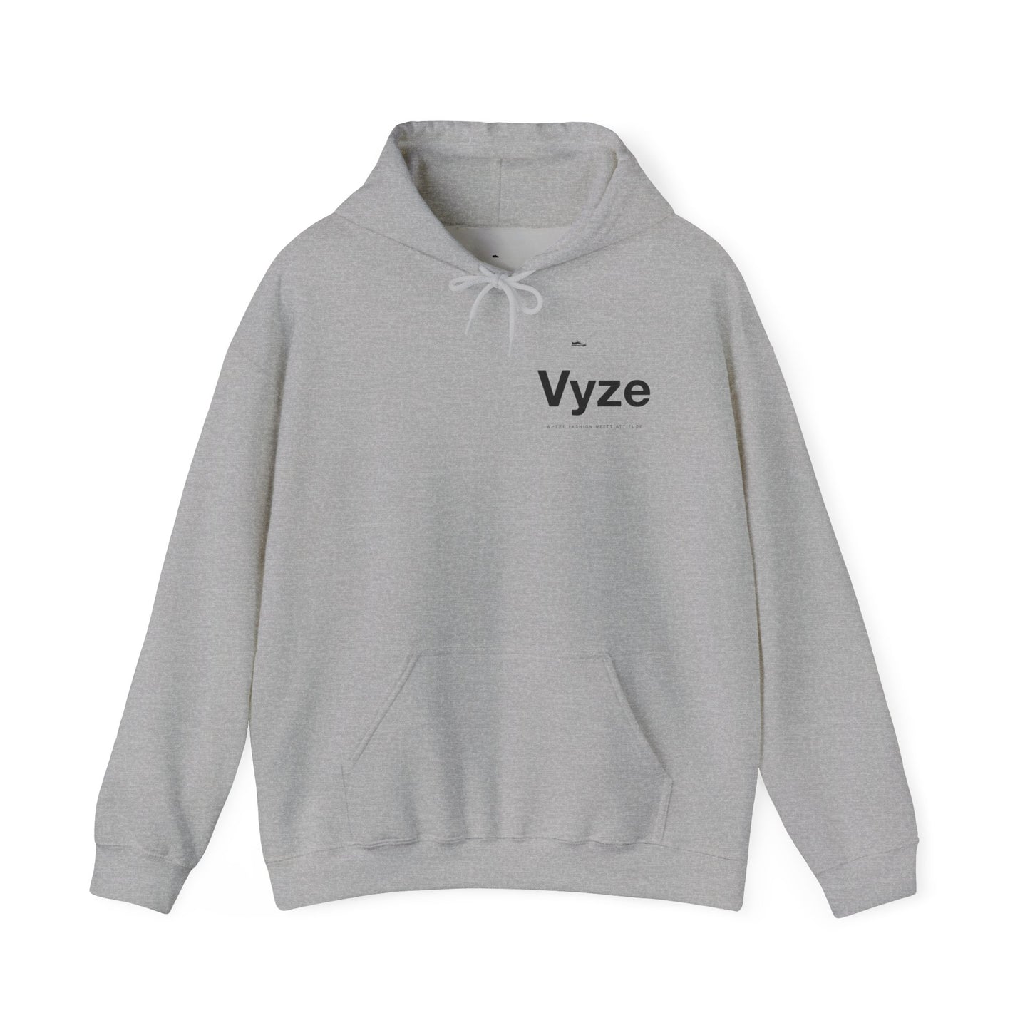 Vyze Angel Wings Hoodie — Minimal White Pullover with Back Wing Graphic