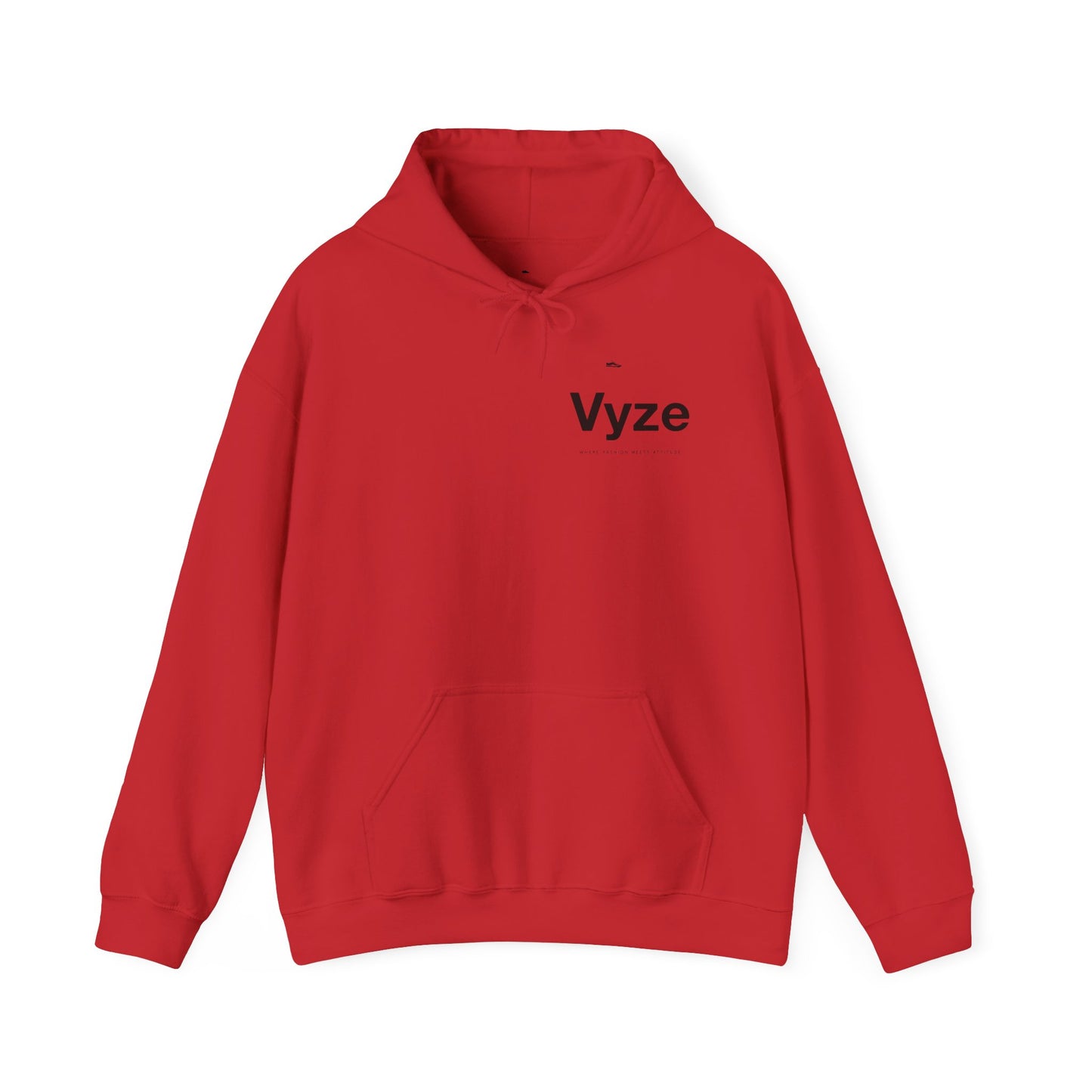 Vyze Angel Wings Hoodie — Minimal White Pullover with Back Wing Graphic