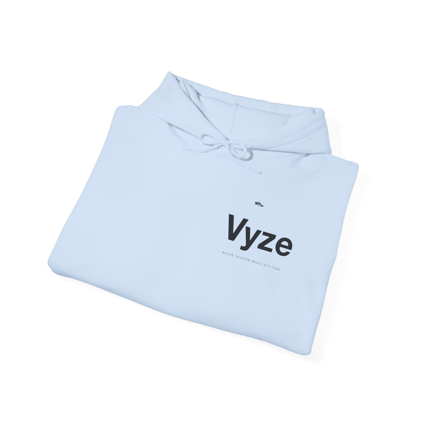 Vyze Angel Wings Hoodie — Minimal White Pullover with Back Wing Graphic