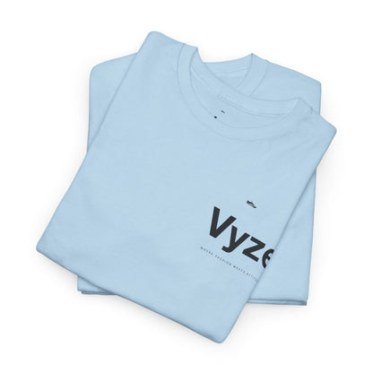 Vyze Logo Tee — Minimal White Graphic T-Shirt