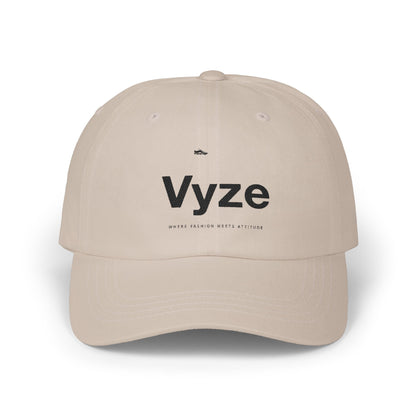 Vyze Embroidered Classic Dad Cap — Minimal White Baseball Hat