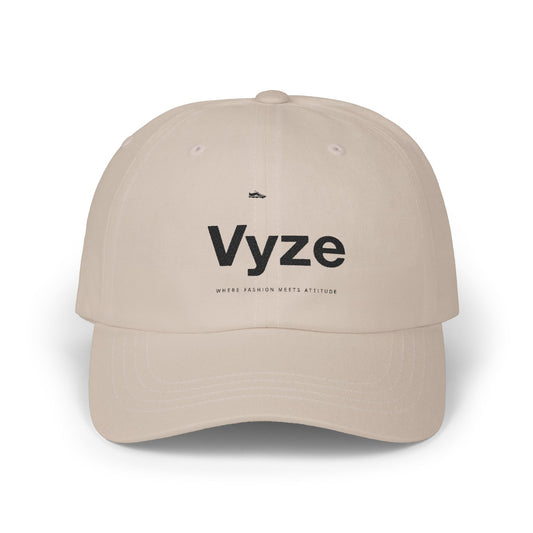 Vyze Embroidered Classic Dad Cap — Minimal White Baseball Hat