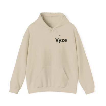 Vyze Angel Wings Hoodie — Minimal White Pullover with Back Wing Graphic