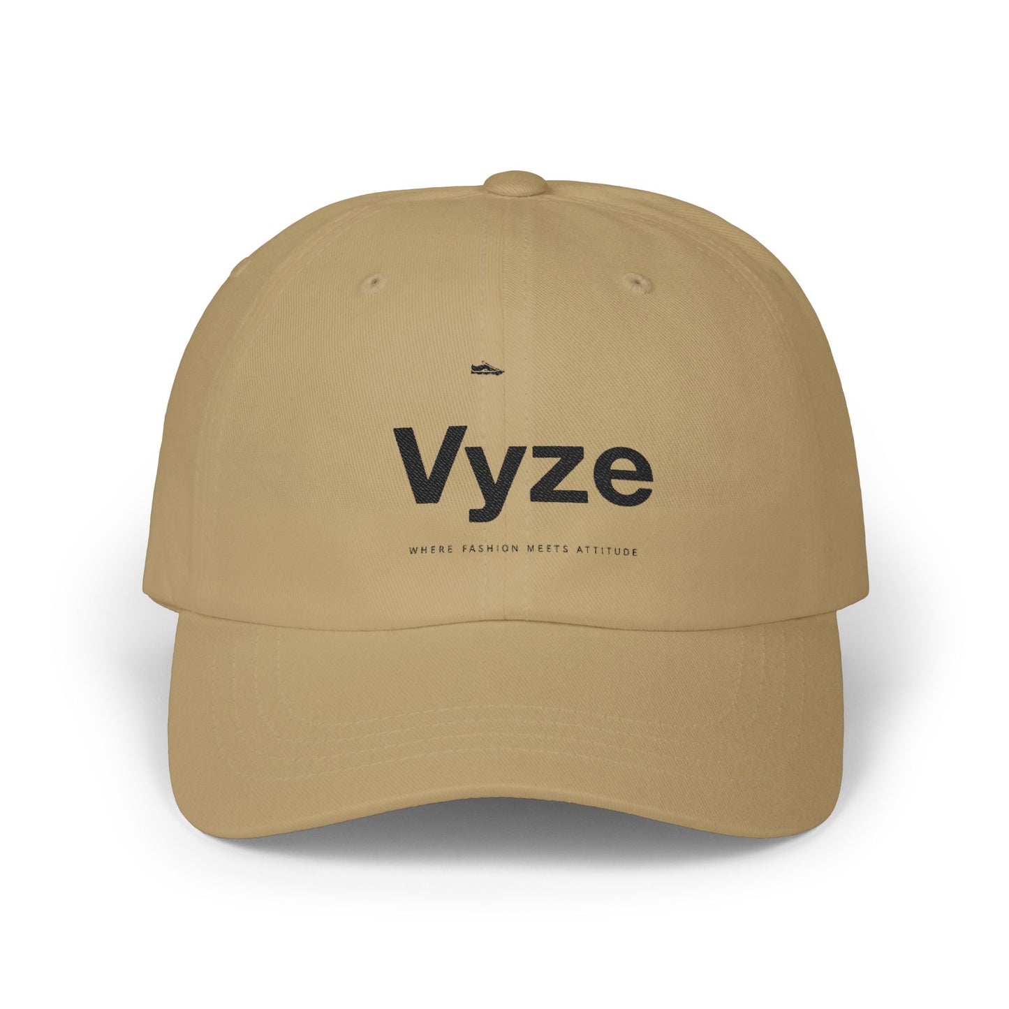 Vyze Embroidered Classic Dad Cap — Minimal White Baseball Hat