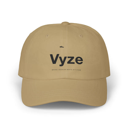 Vyze Embroidered Classic Dad Cap — Minimal White Baseball Hat
