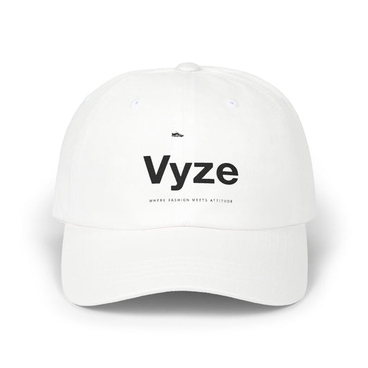 Vyze Embroidered Classic Dad Cap — Minimal White Baseball Hat
