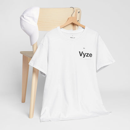 Vyze Logo Tee — Minimal White Graphic T-Shirt