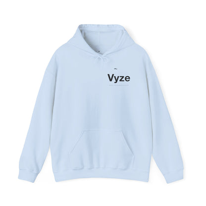 Vyze Angel Wings Hoodie — Minimal White Pullover with Back Wing Graphic