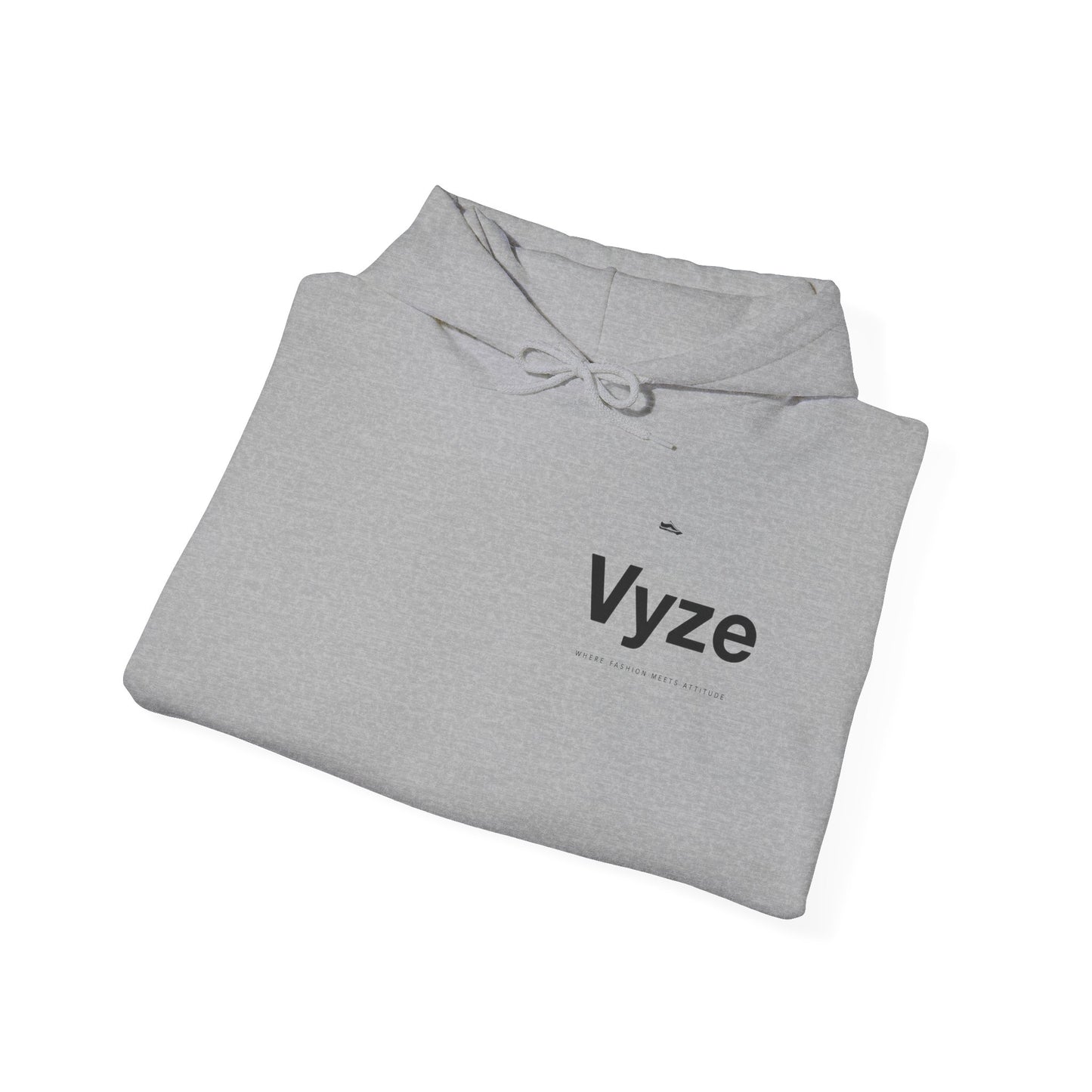 Vyze Angel Wings Hoodie — Minimal White Pullover with Back Wing Graphic
