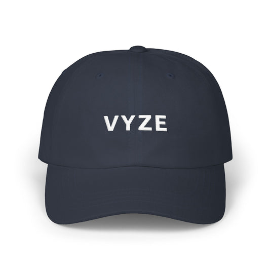 Vyze Embroidered Dad Cap - Classic Navy Adjustable Hat