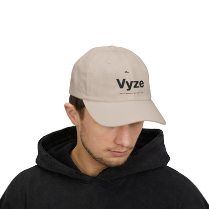 Vyze Embroidered Classic Dad Cap — Minimal White Baseball Hat