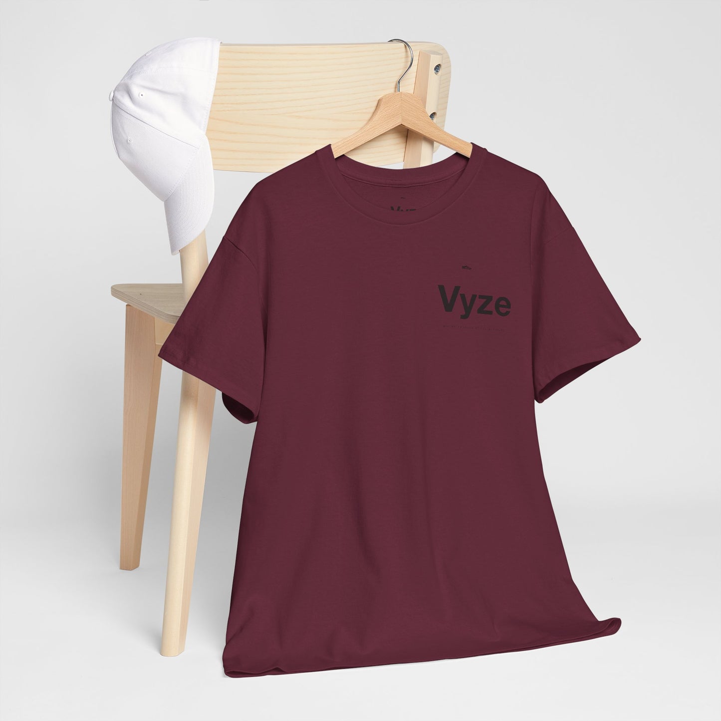 Vyze Logo Tee — Minimal White Graphic T-Shirt
