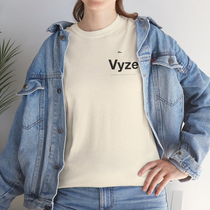 Vyze Logo Tee — Minimal White Graphic T-Shirt