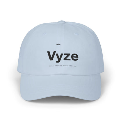 Vyze Embroidered Classic Dad Cap — Minimal White Baseball Hat